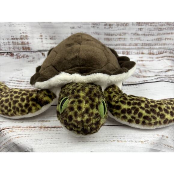 Wild Republic Green Sea Turtle Cuddlekins Stuffed Animal - 15" EUC‎ Soft Cuddly - Picture 2 of 7